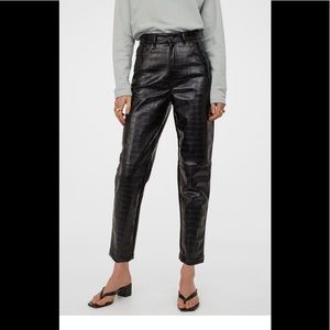NWT H&M Trend Faux Leather Crocodile Print Pants